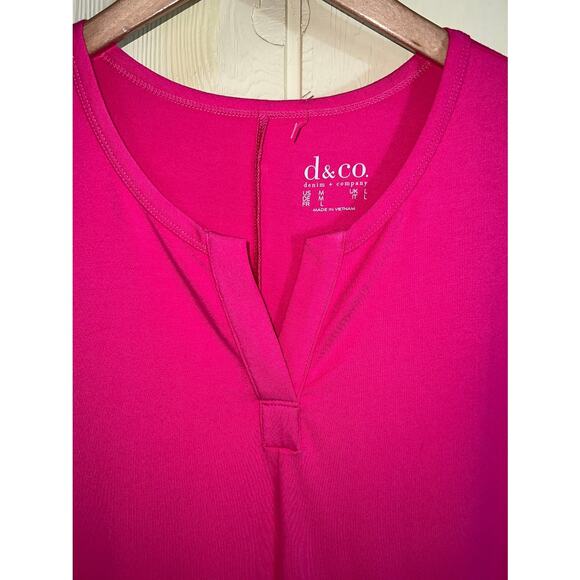 Pretty in Pink TANK MAXI DRESS Medium 10/12 Denim & Co. QVC D & Co. NEW - Picture 5 of 9